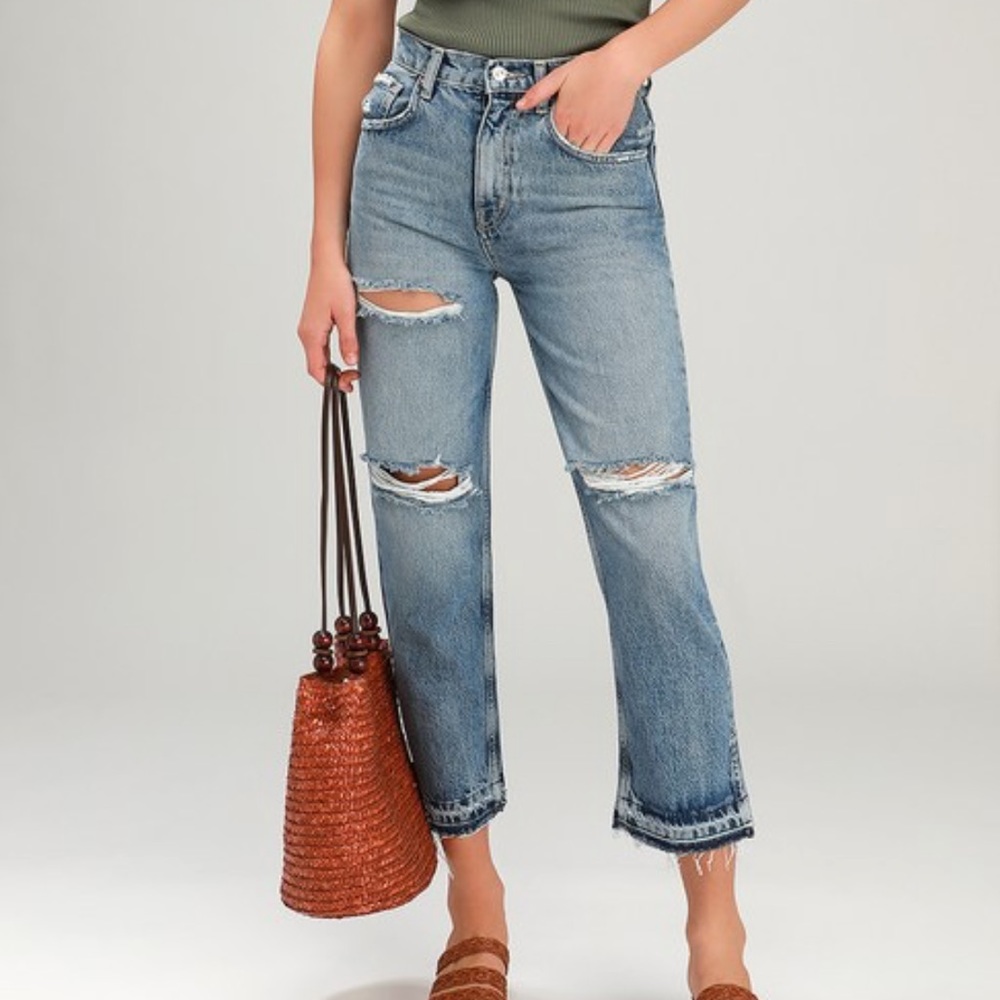 Free people Lita high waisted slim leg jeans